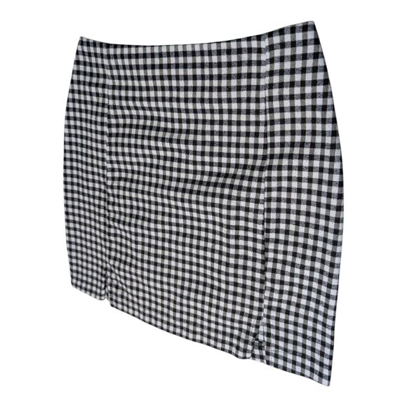 Love On A Hanger Black White Gingham Check Mini Pencil Skirt Size 3 Stretch 25W - Picture 5 of 9